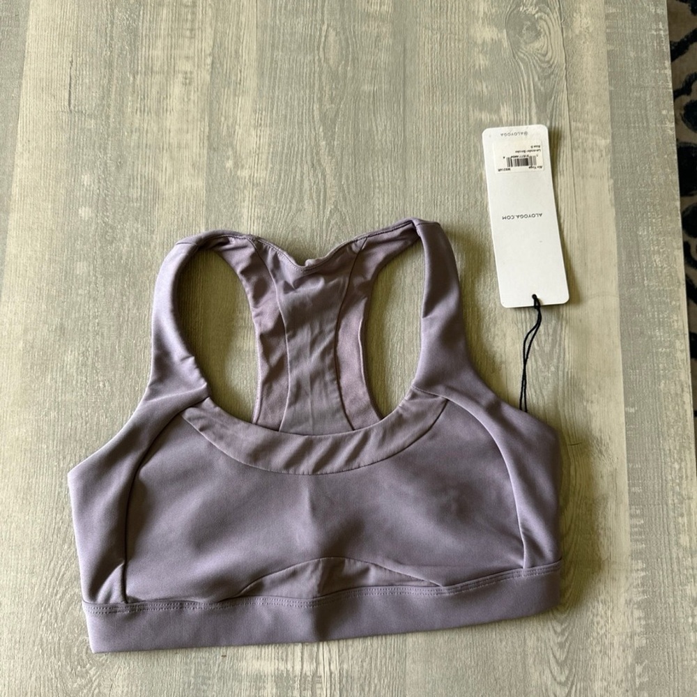 ALO Yoga Lavender Racerback Sports Bra